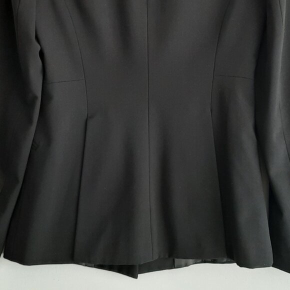 SANDRA ANGELOZZI Single Button Closure Classic Blazer Jacket Black Sz 4 - Picture 8 of 12